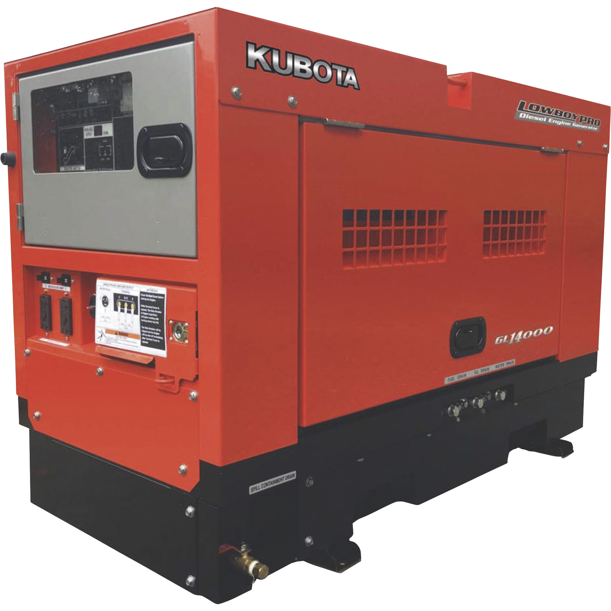 Kubota LowboyPro GL14000 Diesel Generator, 14 kW, Model# W0314-00000